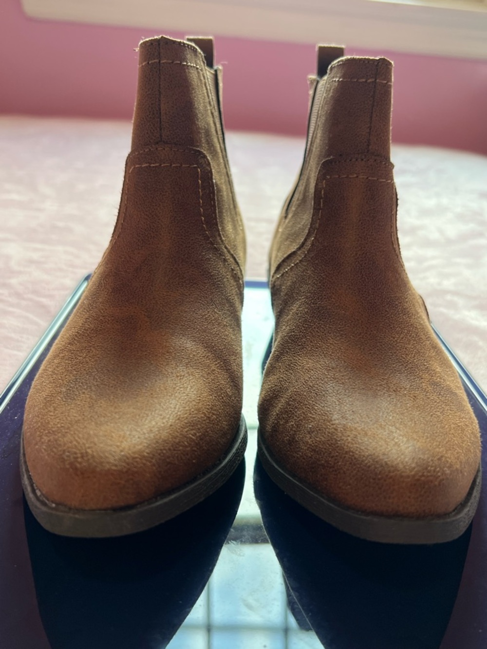 Women’s Brown Suede Chelsea Boots - Classic Slip-On Style